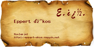 Eppert Ákos névjegykártya
